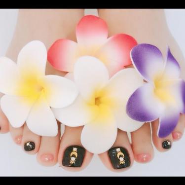 フットネイル☆甘辛ミックスカラー
